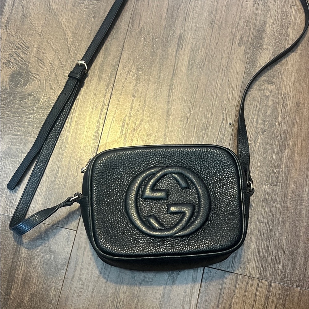 Gucci Black Pebbled Leather Crossbody